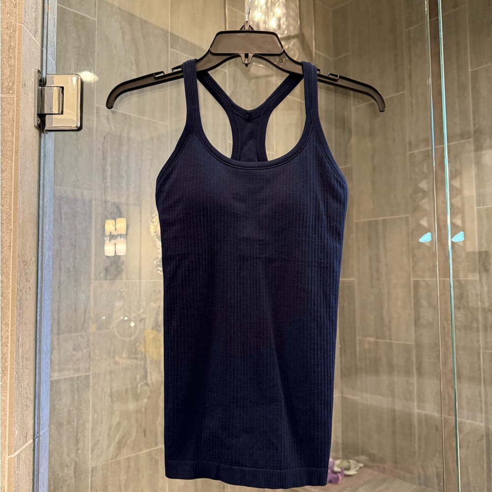 Lululemon Navy Blue Ribbed Tank Top